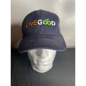 Hit LiveGood Trucker Hat Navy Blue Grey Mesh Snapback Cap One Size RN 96869